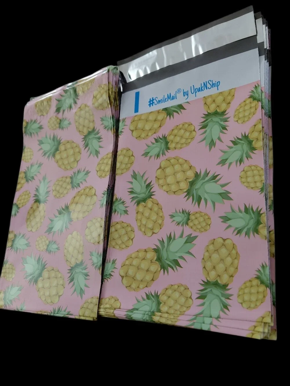 20ct. 6x9 Polymailers Tropical Pineapple/Random Thank You Cards And Stickers